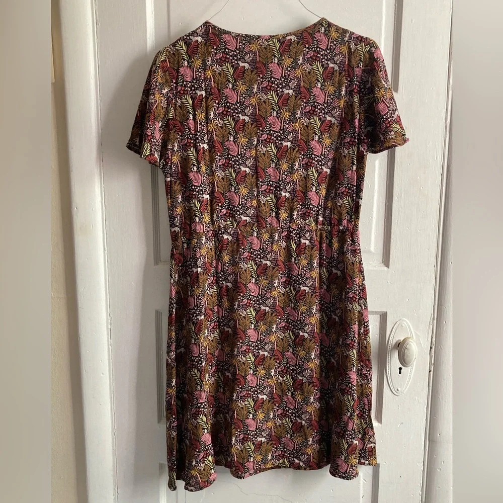 LOFT Colorful Drawstring Mini Dress - Picture 4 of 10
